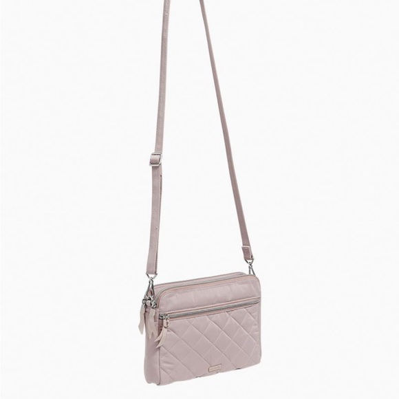 Vera Bradley triple compartment Quilted Crossbody Bag- Dover Mauve - Picture 2 of 10